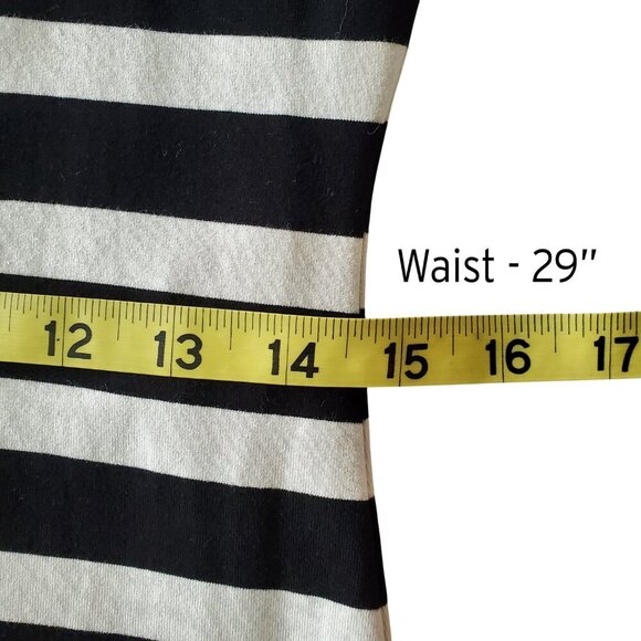 WHBM Sleeveless B & W Striped Silver Studded Cutout Neckline Shift Dress XS - Picture 13 of 15